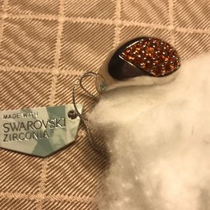 Swarovski cubic zirconia  925 sterling silver ring